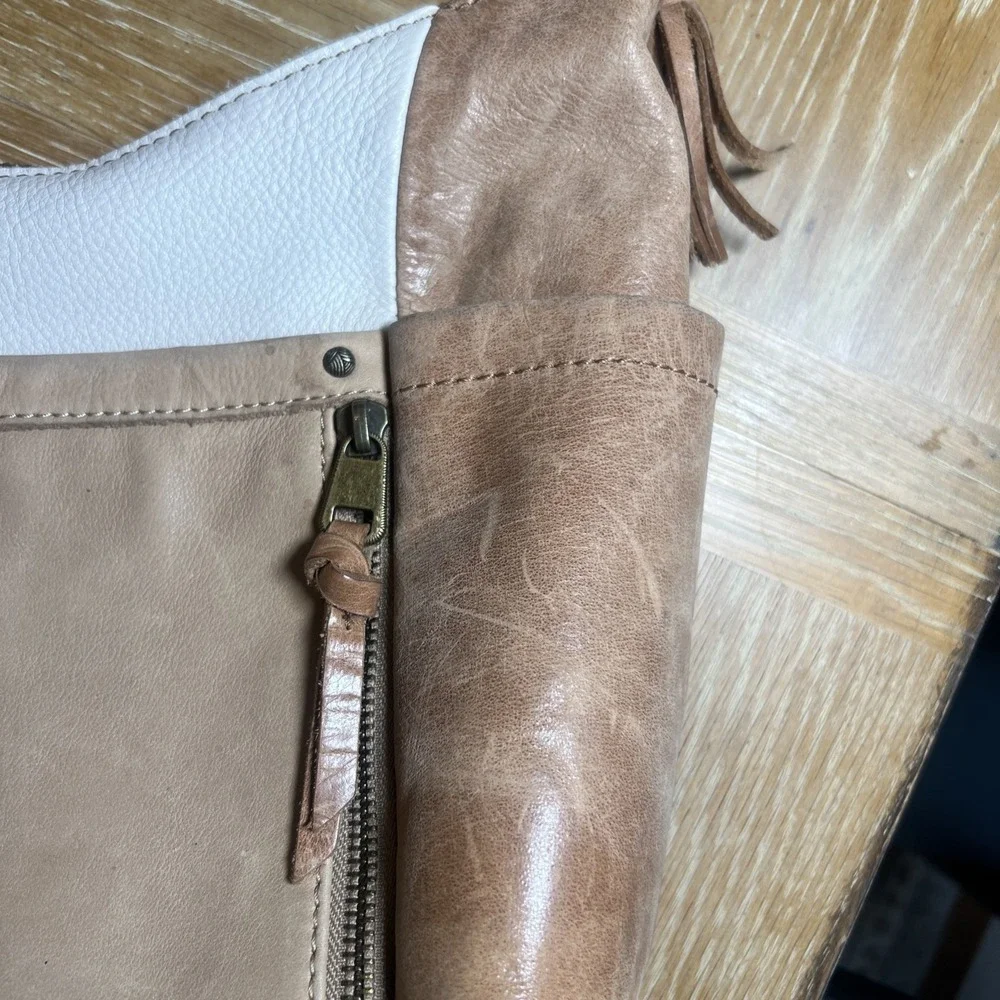 The Sake Gen‎ Hobo Natural Block Bag Purse Leather